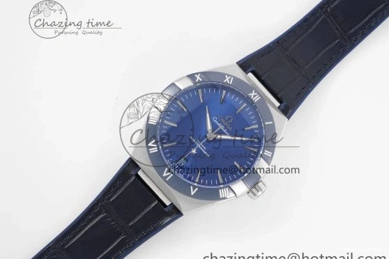 0114 Constellation Blue Ceramic SS 8F 1:1 Best Edition Blue Dial on Blue Gummy Strap A TravelReady 7800